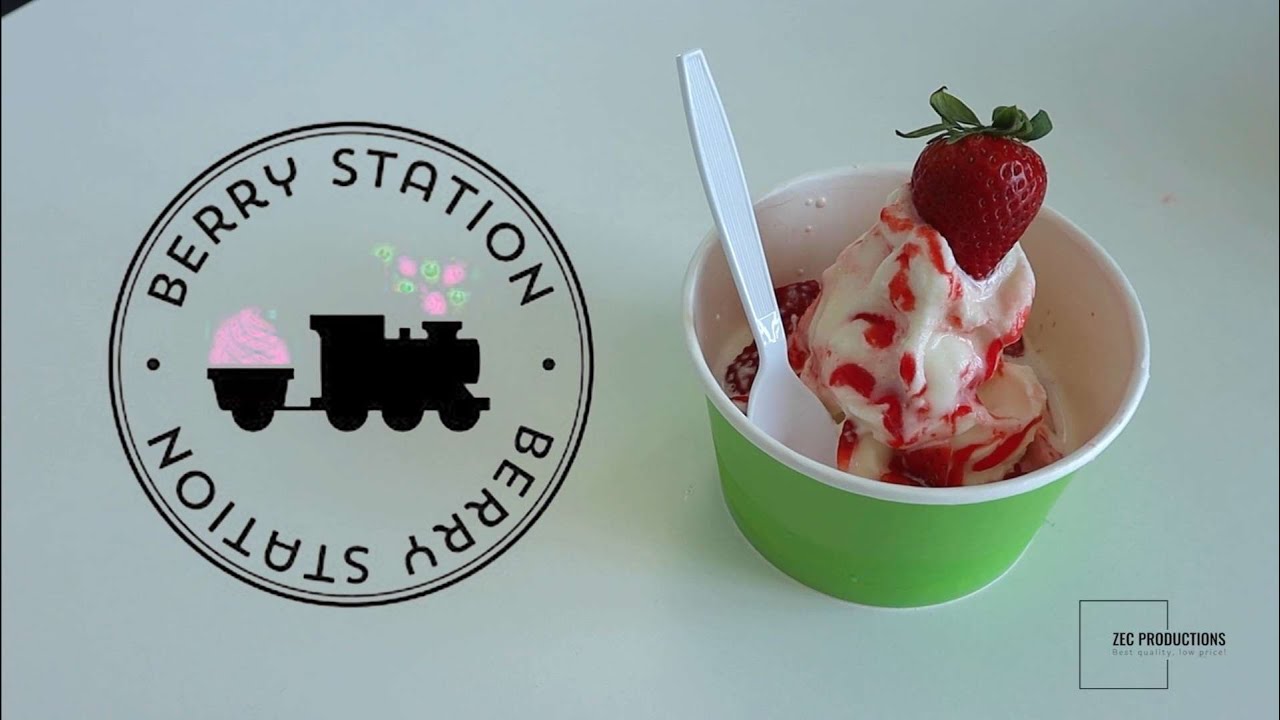 GET. YOUR. FILL. Berry Station Frozen Yogurt YouTube