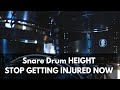 Snare Drum Height Mechanics - How To Assess YOUR PERFECT Snare Drum Height - Modern Drummer 2017