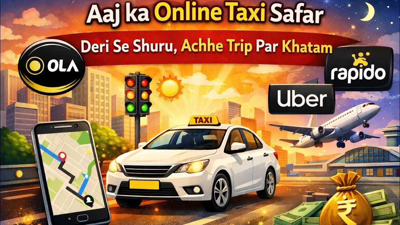 Aaj Ka Online Taxi Safar: Deri Se Shuru, Achhe Trip Par Khatam,#ola #uber #rapido #taxi #driverlife,