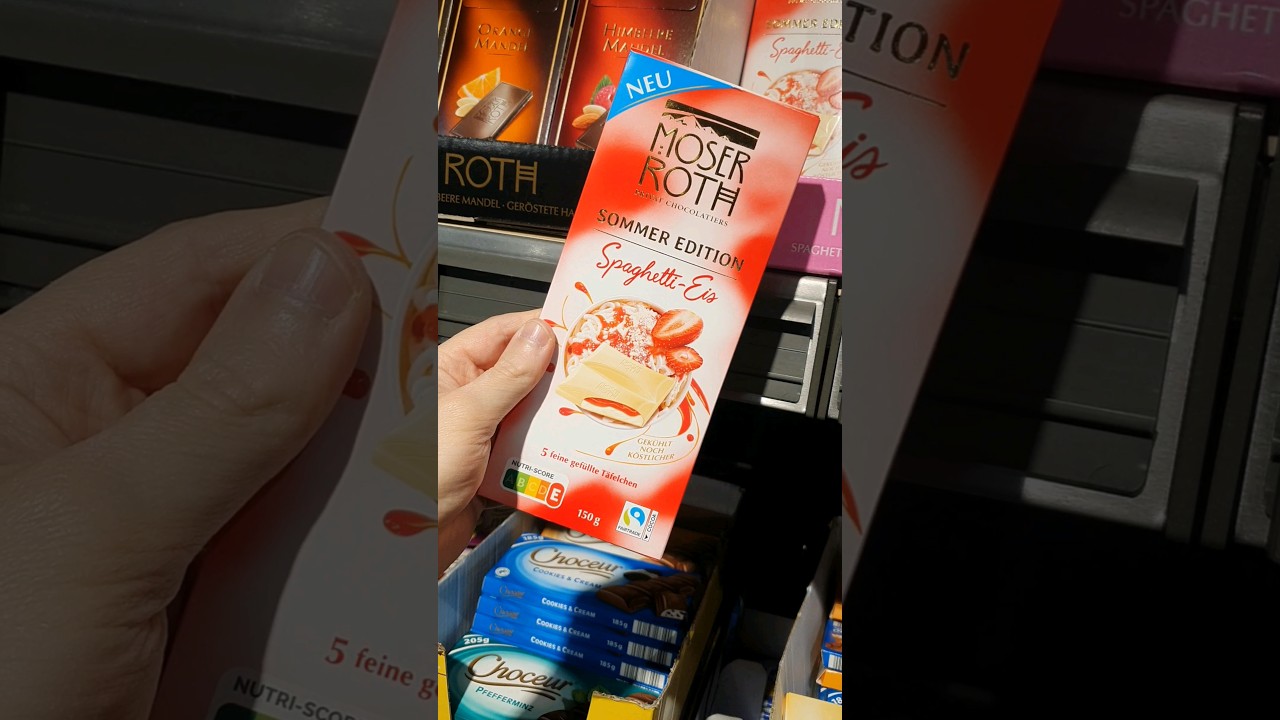Moser Roth Spaghetti-Eis 🍓 Tafel Sommer-Edition 🌞 von Aldi 