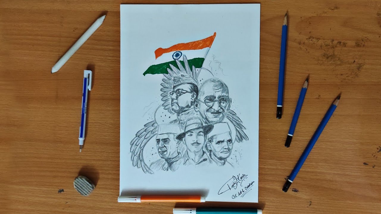 republic-day-sketch-kirloskarschool2021 - KIRLOSKAR HIGH SCHOOL & JUNIOR  COLLEGE