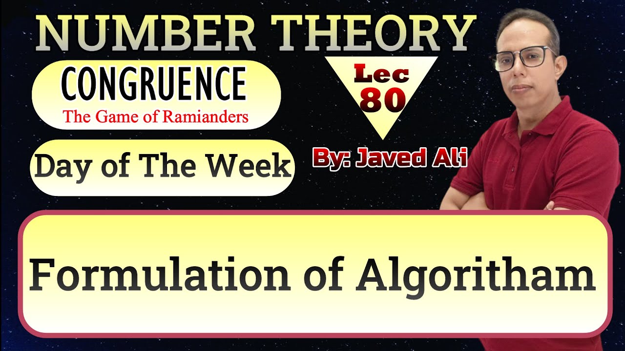 Formulation of the algorithm of the day of the week. Number Theory ...