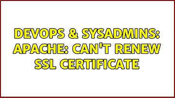 DevOps & SysAdmins: apache: can