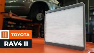 Watch the video guide on TOYOTA RAV 4 II (CLA2_, XA2_, ZCA2_, ACA2_) Air conditioner filter replacement