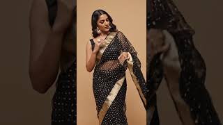 beautiful party wear chiffon saree