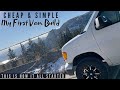 BUILDING A VAN WITH FINANCIAL PROBLEMS "Simple And Cheap Store Furniture" This Is My FIRST VAN BUILD