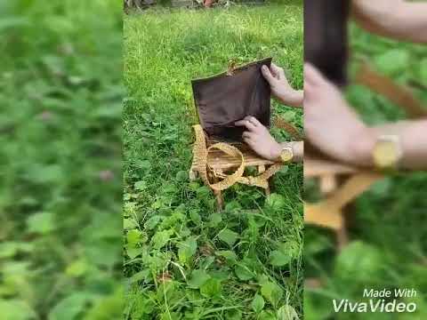 ჭილის ხელნაკეთი ჩანთა