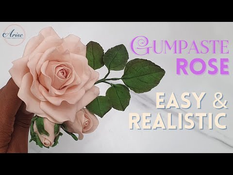 EASY Realistic Gumpaste Rose | BEGINNER FRIENDLY | Sugar Flowers