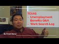 2.  Texas Unemployment Benefits - Work Search Log