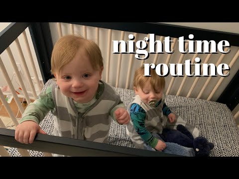 one year old twins night time routine!