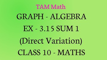 Chapter 3 - Algebra - Graph Ex 3.15 -Sum 1