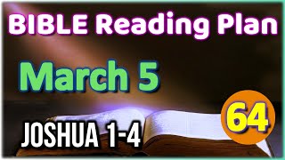 Day 64 March 5 - Book of Joshua 1 - 4 | Audio Bible - Daily Bible Reading Plan for Bible Readers