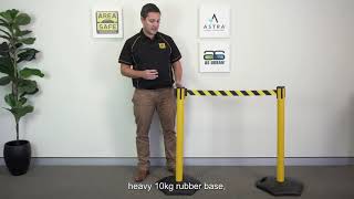 Retractable PVC Belt Barrier - Area Safe Products
