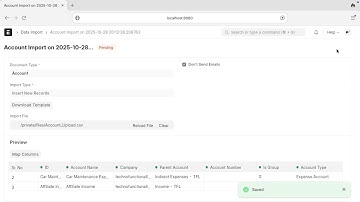 ERPNext Accounting-1.2-How to Import GL (General ledger Accounts) from Excel & CSV in ERPNext