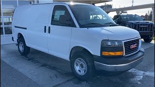 White 2023 GMC Savana Cargo Van  Review Calgary AB - Wolfe Calgary White 2022 Gmc Savana Cargo Van 3500 Review Calgary Ab Wolfe Calgary