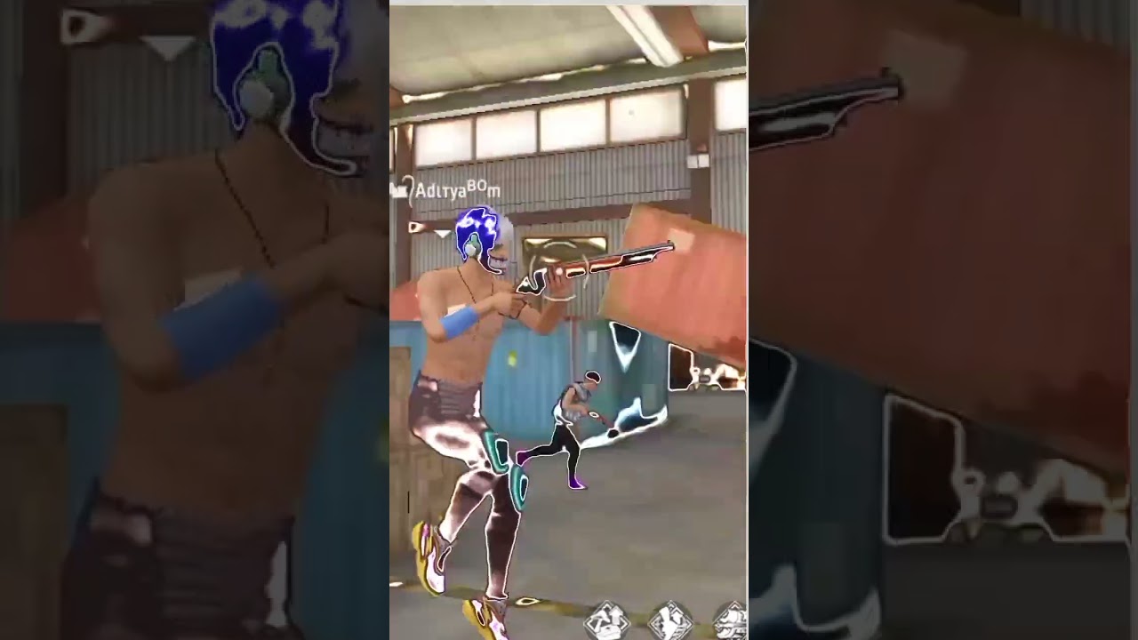 Free fire glow effect 👌🔥 onetap only m1887 