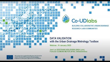 CoUDlabs Webinar : Data Validation and Urban Drainage Metrology Toolbox