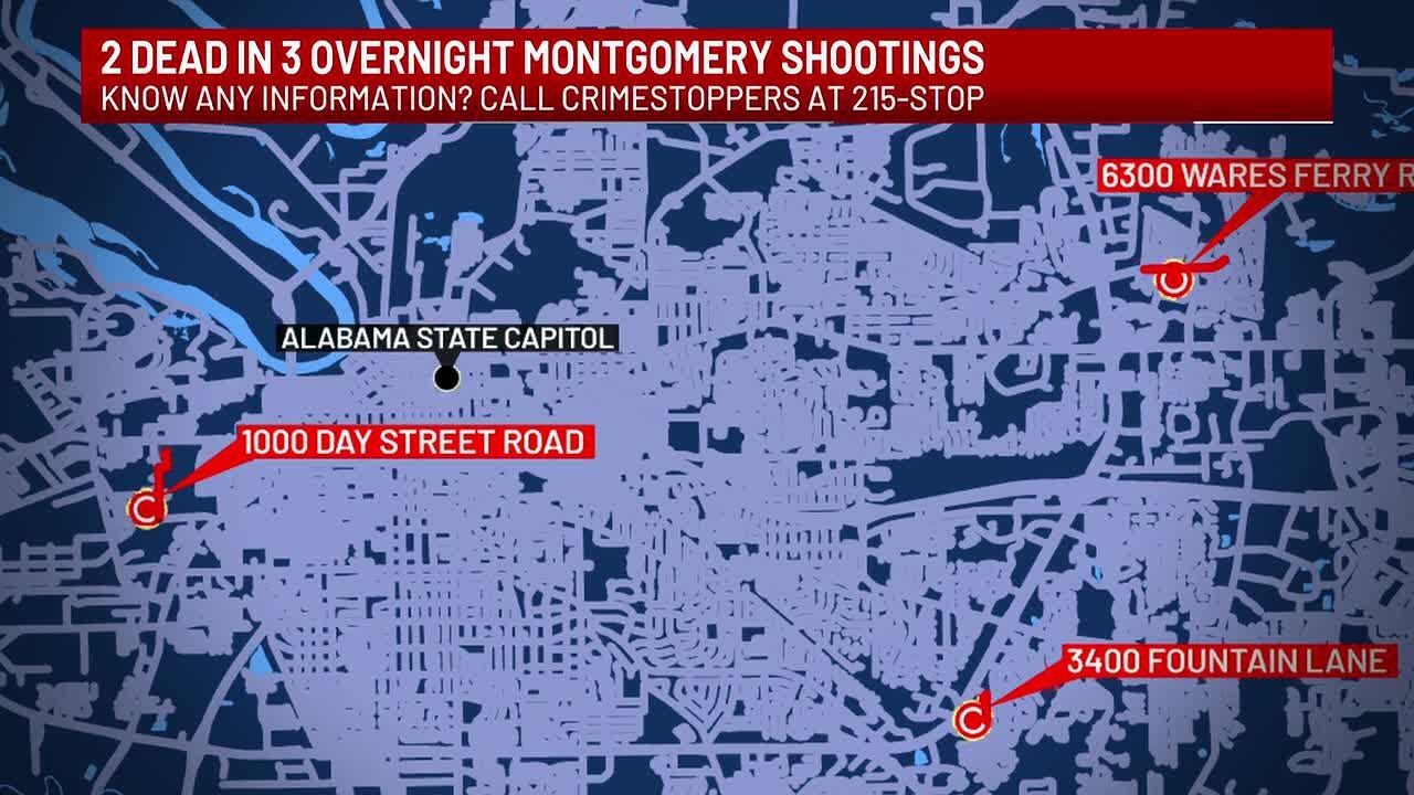 2 dead, 1 critical in separate overnight Montgomery shootings - YouTube