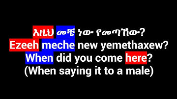 Easy Amharic Phrases For Beginners/Amharic Language Lesson/#Amharic #አማርኛ #እንግሊዝኛ #ኢትዮጵያ