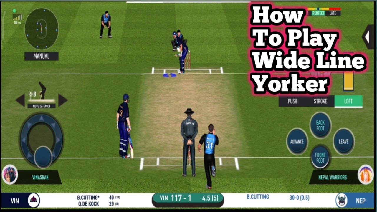 Wide Side  Yorker How Play  || Real Cricket 20 Multiplayer Batting Tips