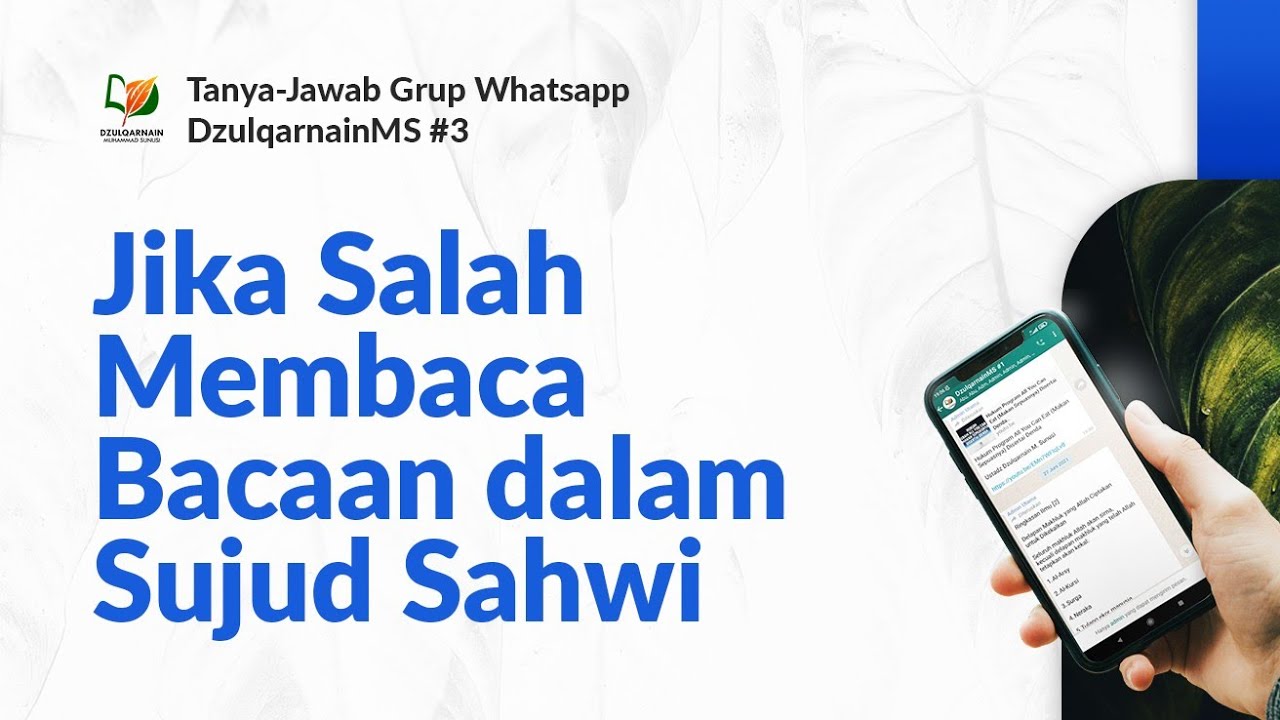 ⁣Jika Salah Membaca Bacaan dalam Sujud Sahwi