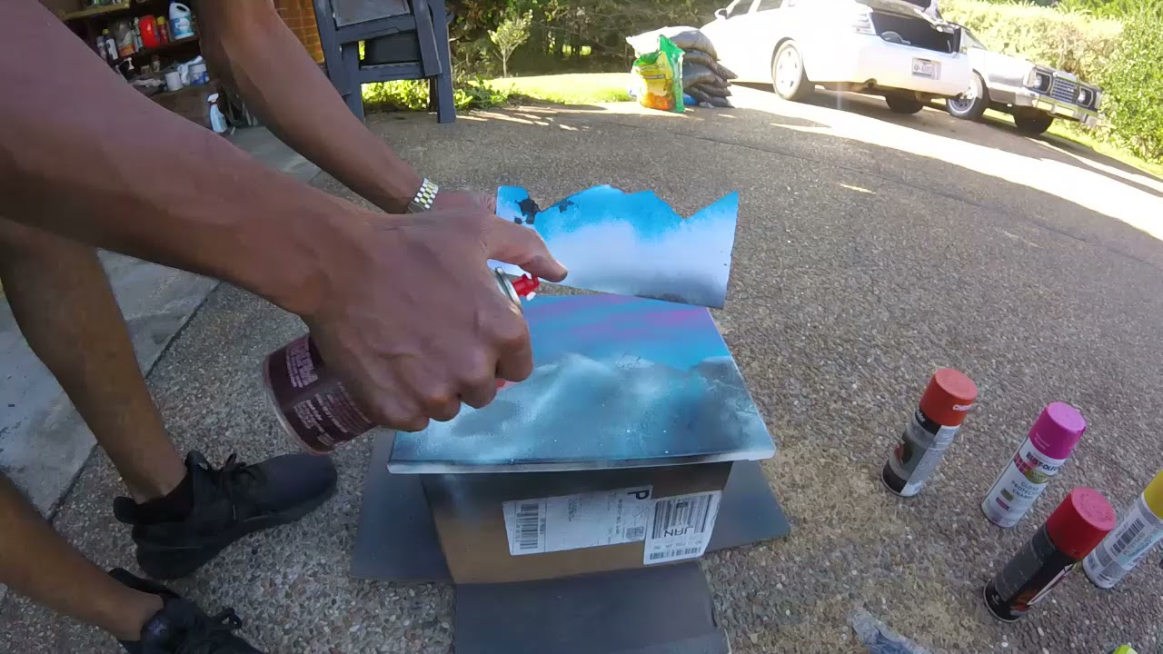Painting A Picture With Spray Paint Resin Top Coat YouTube