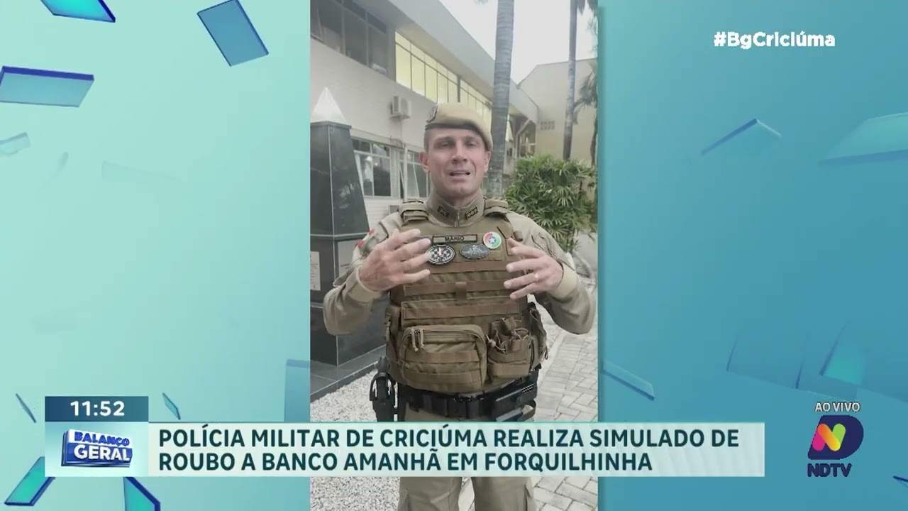 Polícia Militar realiza simulado de roubo a banco em Forquilhinha