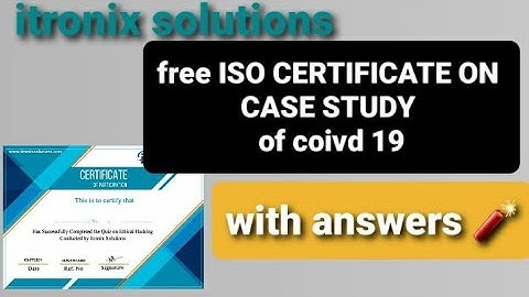 #freecourse  #iso 2 mins la ISO CERTIFICATION  வாங்வது எப்படி- INTRONIX solutions