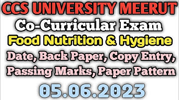 05.06.2023 || IMPORTANT VIDEO / Co-Curricular Exam || CCSU MEERUT NEWS RECENT UPDATES TODAY