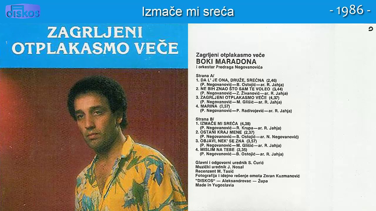 Boza Besirevic (Boki Maradona) - Izmace mi sreca - (Audio 1986)