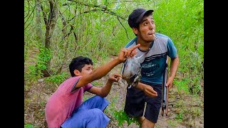 cazando Palomas con rifle en monte cerrado