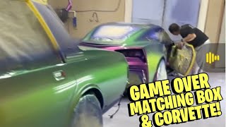 REVEALING MATCHING OUTRAGEOUS CORVETTE &amp; BOX CHEVY ON 28S!