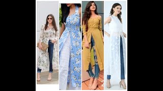 Stylish and trendy Front slit kurtis for girls / ladies with price