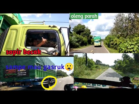  Truk  Fuso  oleng  parah sampe2 gasruk sopir becak masa kini 