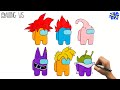 How to Draw Among Us Dragon Ball Skin