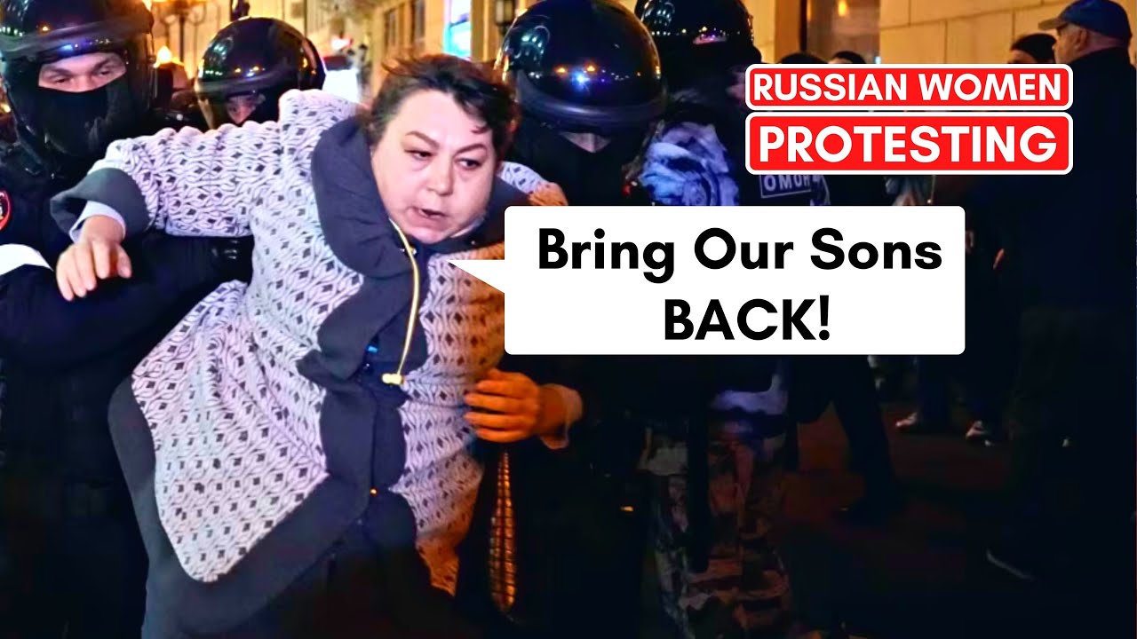 RUSSIAN WOMEN START PROTESTING MOBILISATION