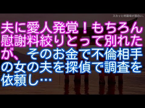 【スカッとする話】【武勇伝】夫に愛人発覚！もちろん慰謝料絞りとって別れたが、そのお金で不倫相手の女の夫を探偵で調査を依頼し…
