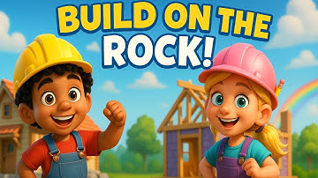 A Joyful Bible Song for Kids | Build on the Rock! 🐑 - Matthew 7:24-27 | Lyric Lambs