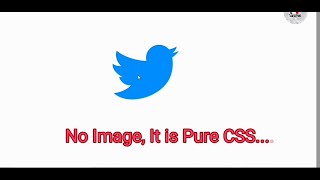 Twitter logo Pure CSS Logo. No image
