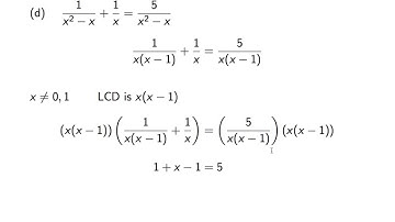 Rational Equations and Inequalities (part 2)