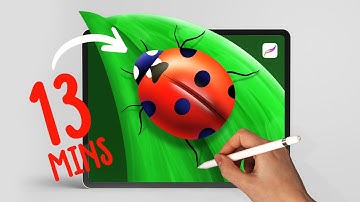 Ladybug 🐞 iPad Realistic Painting 🌲 Procreate Tutorial | by Anjee