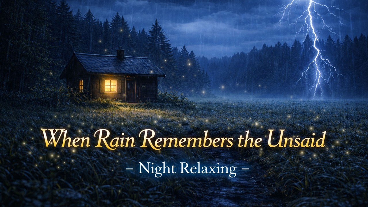 When Rain Remembers the Unsaid | Long Night Relaxing Music