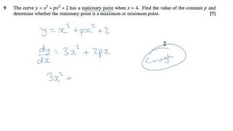 AS Pure Maths - Differentiation OCR C1 January 2009 q9
