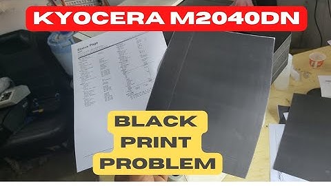 Black print problem | kyocera m2040dn printer @technicaldev19