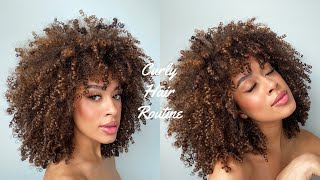 Curly Hair Routine 3c (wash, deep condition, and styling)