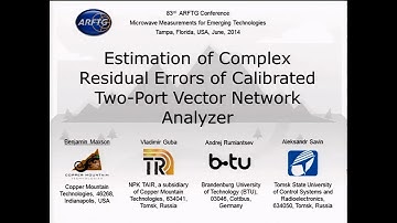 Estimation Of Complex Residual Errors of Calibrated Two-Port Vector Network Analyzer