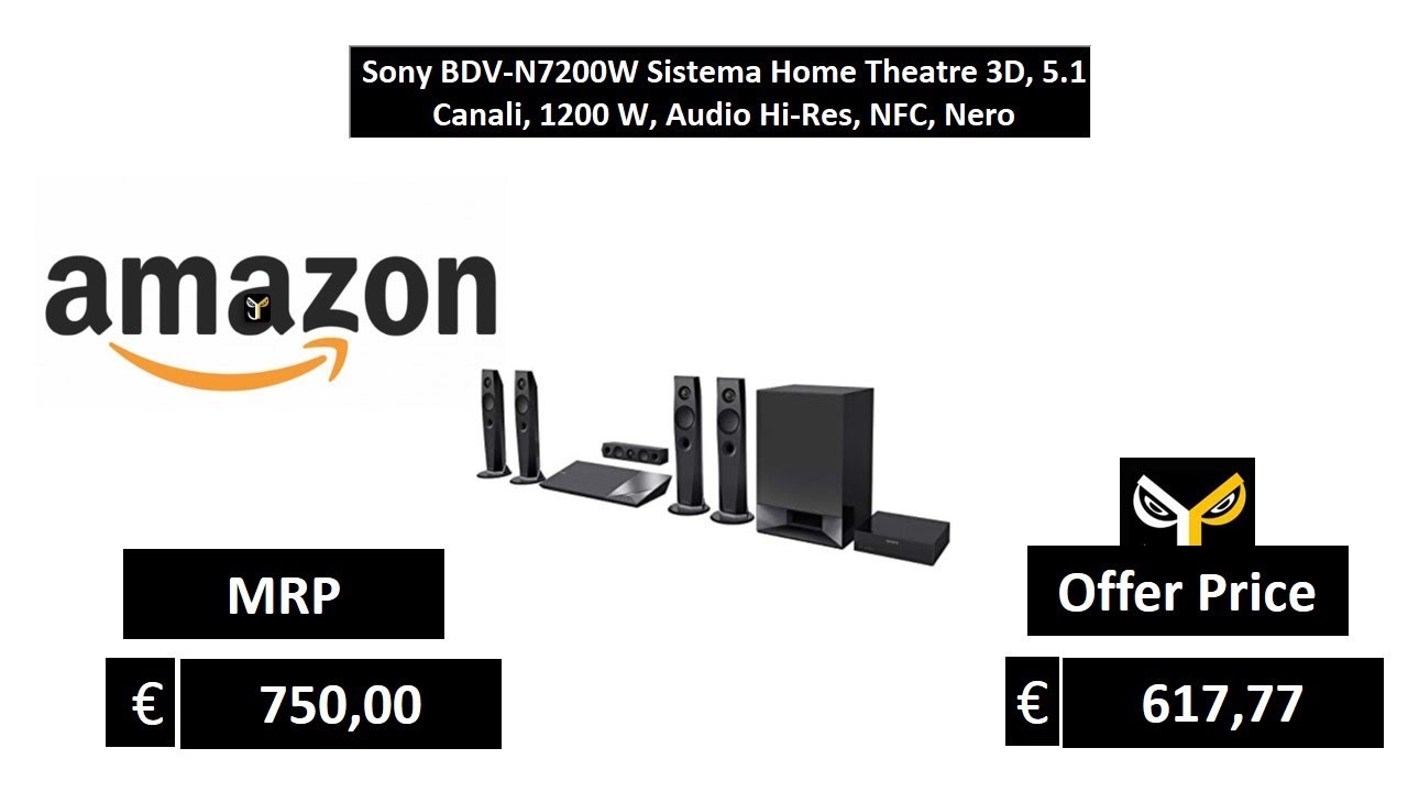  Sony BDVN7200W 1200W 5.1 Channel 4K Hi-Res Blu-ray