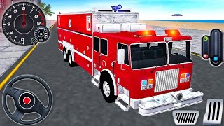 City FireFighter Driving Simulator - Fire Truck Driver Rescue 3D - AndroidGamePlay screenshot 5