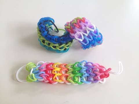 How to make a Rainbow Loom Bracelet: No.3: Triple Single/Waterfall
