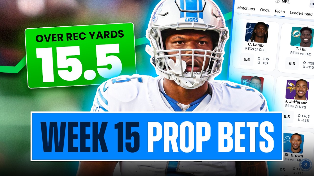 Top 10 NFL Week 15 Player Prop Bets, Picks and Predictions (2024) - YouTube